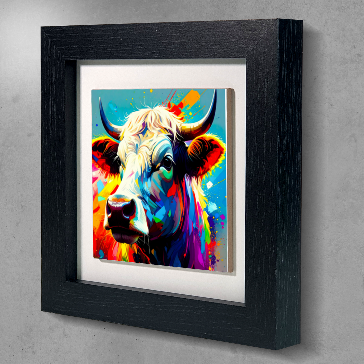 Highland Cattle 3, Ceramic Art Print, Unique Image, Highly Detailed, Vibrant Colours, Gift Idea, an enduring gift...