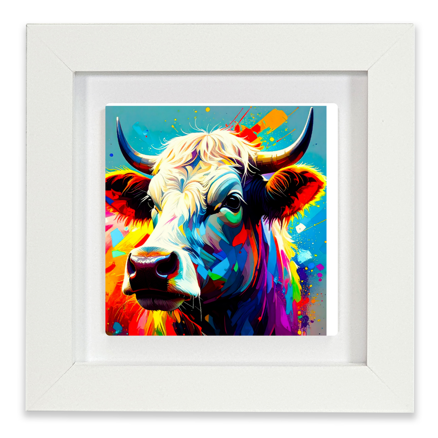 Highland Cattle 3, Ceramic Art Print, Unique Image, Highly Detailed, Vibrant Colours, Gift Idea, an enduring gift...