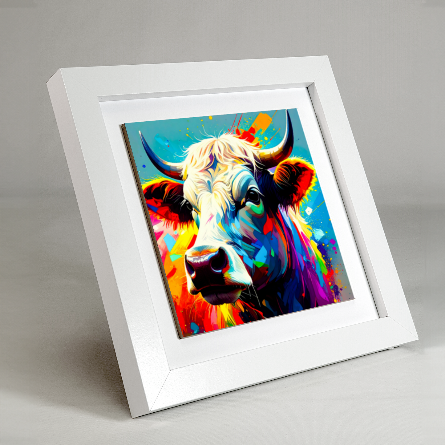 Highland Cattle 3, Ceramic Art Print, Unique Image, Highly Detailed, Vibrant Colours, Gift Idea, an enduring gift...