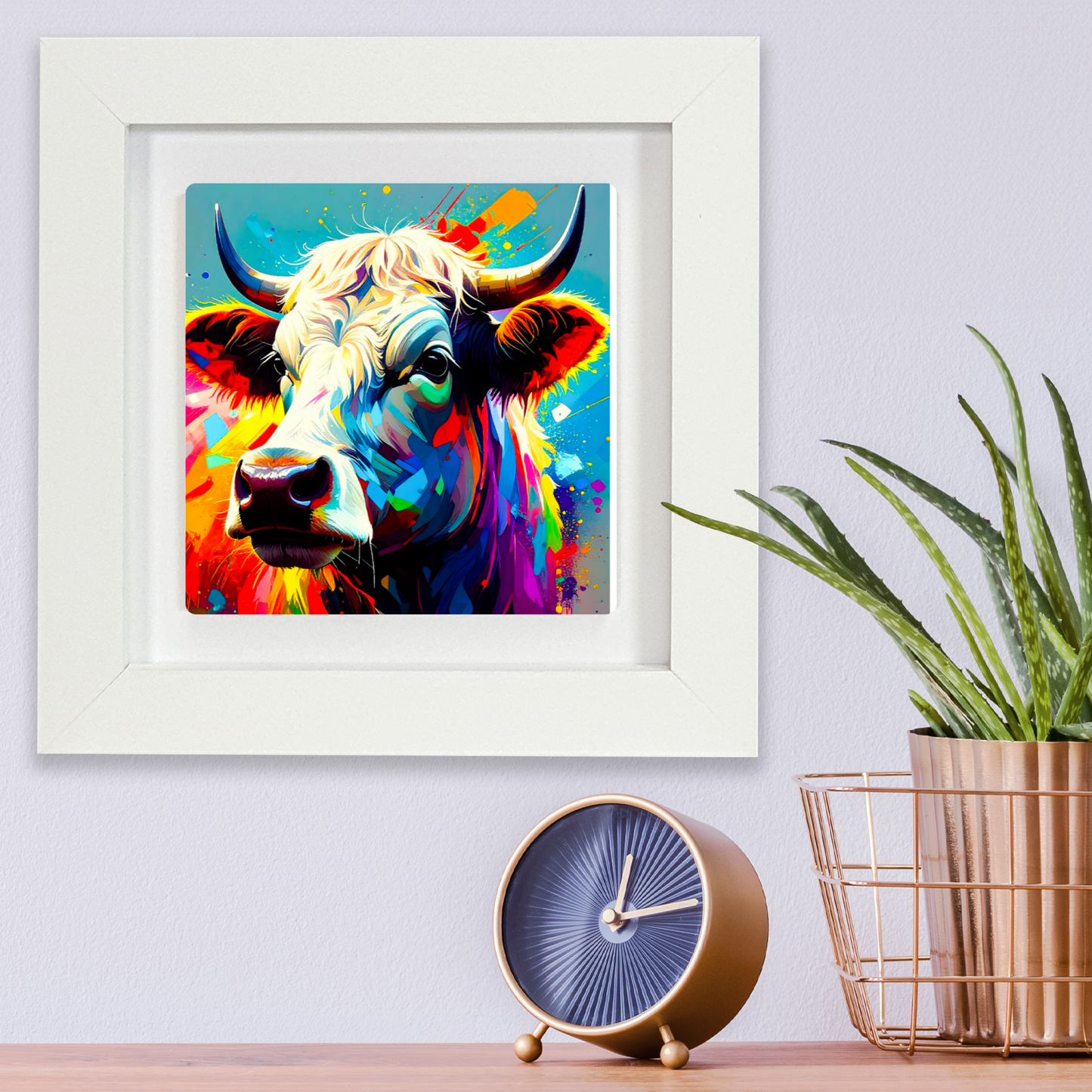 Highland Cattle 3, Ceramic Art Print, Unique Image, Highly Detailed, Vibrant Colours, Gift Idea, an enduring gift...