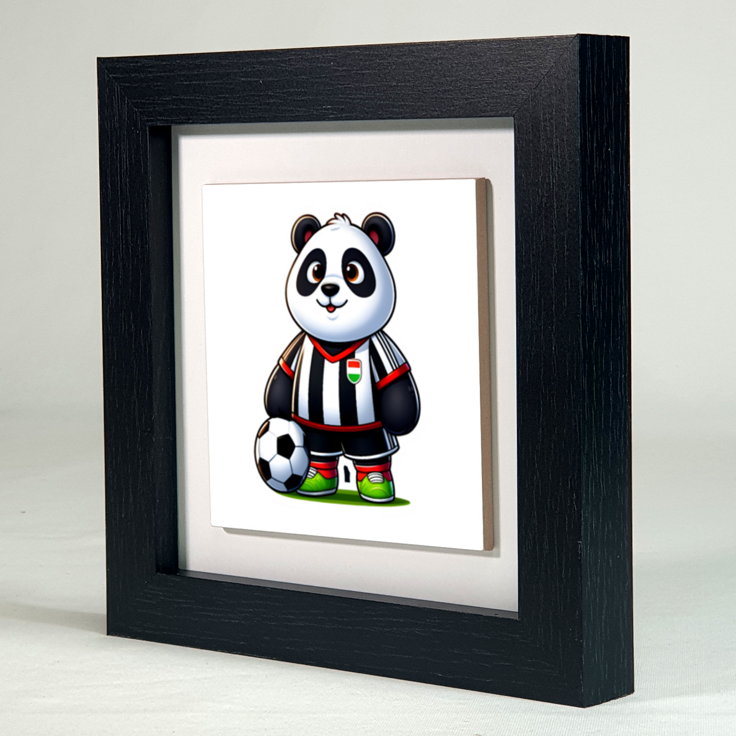 Panda Footballer 1, Ceramic Art print, Unique Image, Highly Detailed, Vibrant Colours, Depth Of Field, Great Gift Idea...