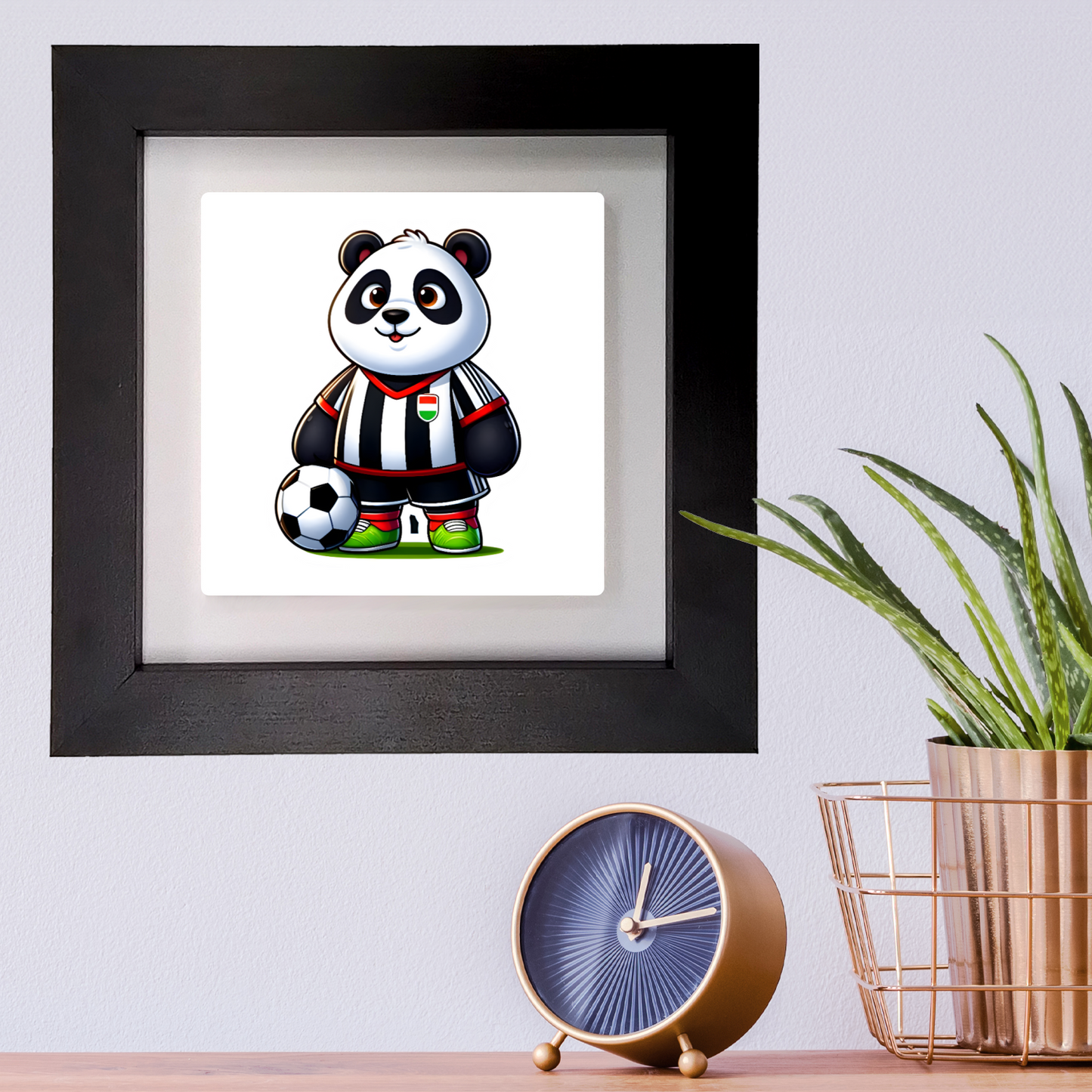 Panda Footballer 1, Ceramic Art print, Unique Image, Highly Detailed, Vibrant Colours, Depth Of Field, Great Gift Idea...