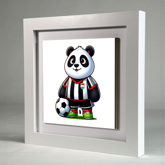 Panda Footballer 1, Ceramic Art print, Unique Image, Highly Detailed, Vibrant Colours, Depth Of Field, Great Gift Idea...