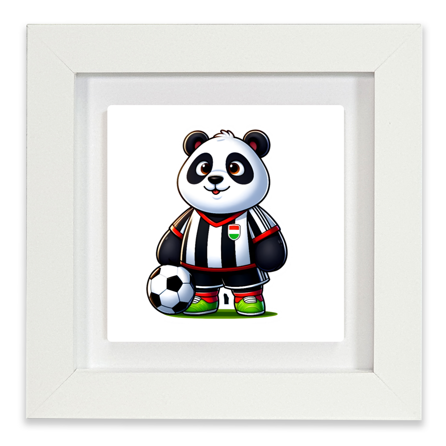 Panda Footballer 1, Ceramic Art print, Unique Image, Highly Detailed, Vibrant Colours, Depth Of Field, Great Gift Idea...