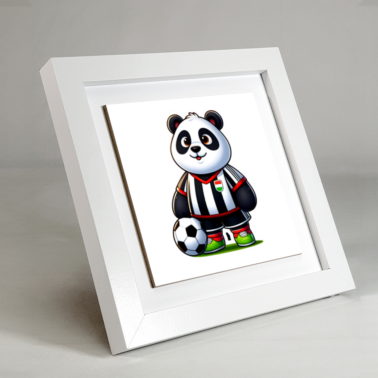 Panda Footballer 1, Ceramic Art print, Unique Image, Highly Detailed, Vibrant Colours, Depth Of Field, Great Gift Idea...