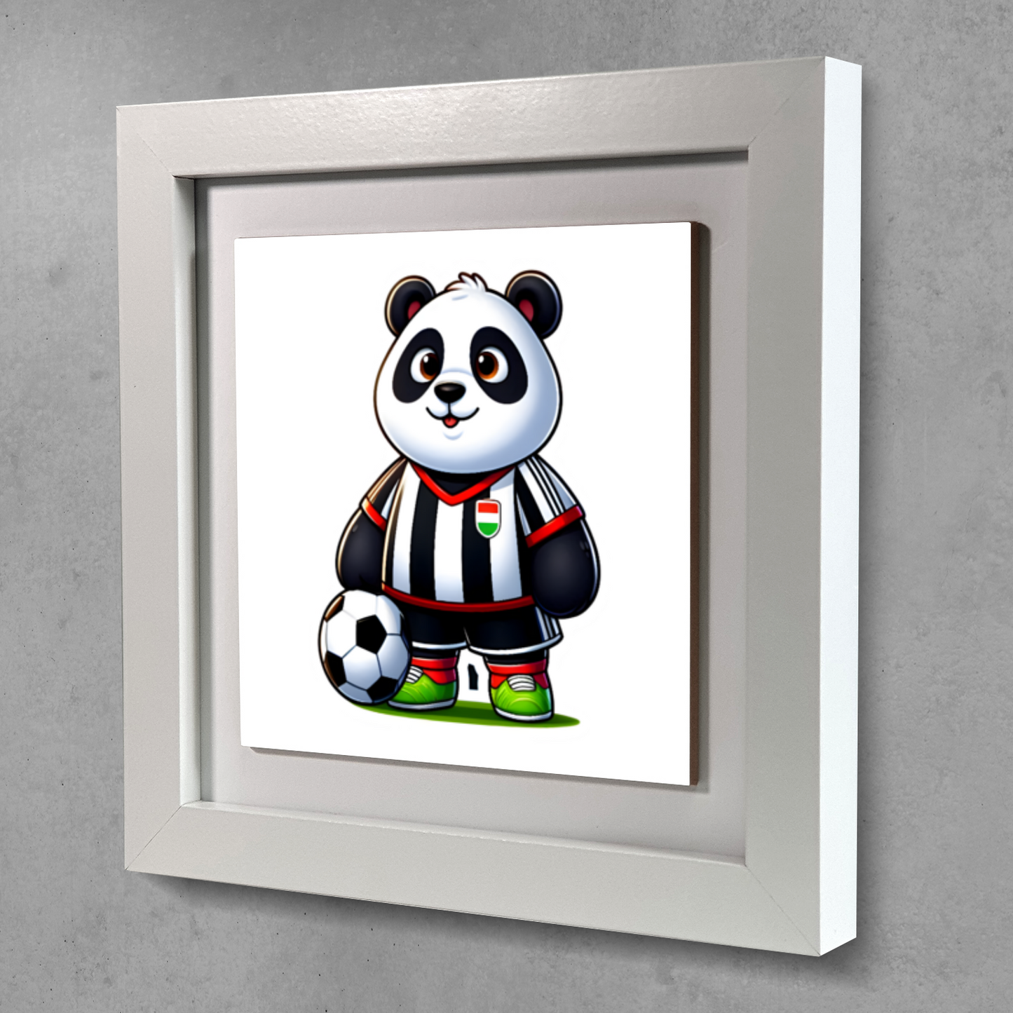 Panda Footballer 1, Ceramic Art print, Unique Image, Highly Detailed, Vibrant Colours, Depth Of Field, Great Gift Idea...