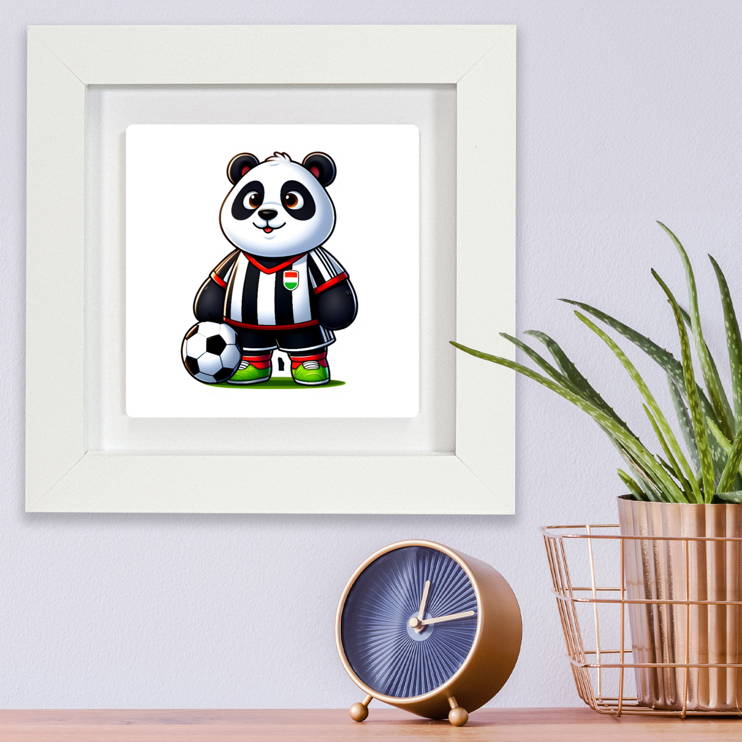 Panda Footballer 1, Ceramic Art print, Unique Image, Highly Detailed, Vibrant Colours, Depth Of Field, Great Gift Idea...