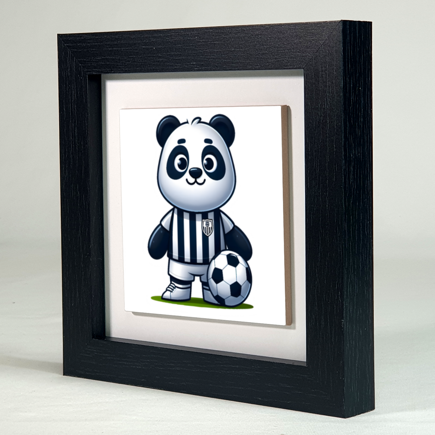 Panda Footballer 2, Ceramic Art Print, Unique Image, Highly Detailed, Vibrant Colours, Depth Of Field, Great Gift Idea...