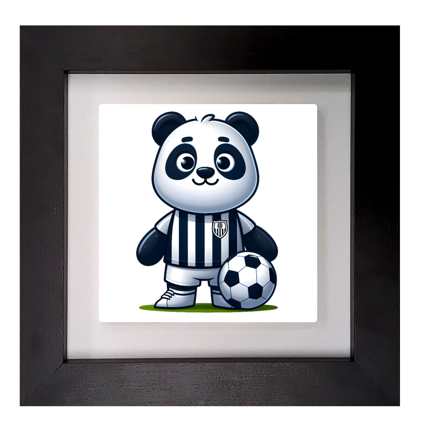 Panda Footballer 2, Ceramic Art Print, Unique Image, Highly Detailed, Vibrant Colours, Depth Of Field, Great Gift Idea...