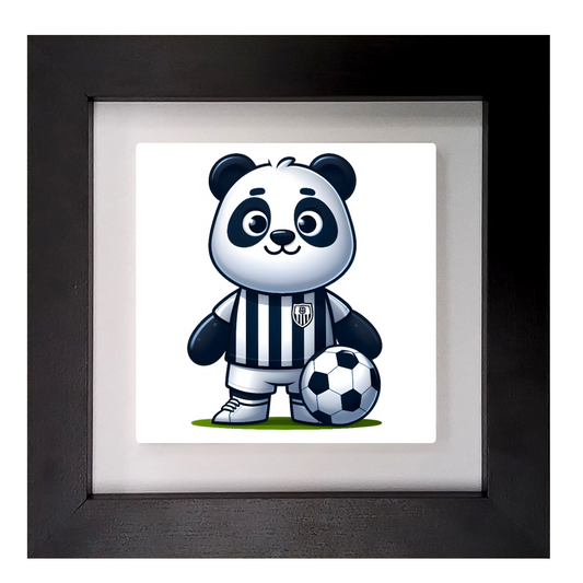 Panda Footballer 2, Ceramic Art Print, Unique Image, Highly Detailed, Vibrant Colours, Depth Of Field, Great Gift Idea...