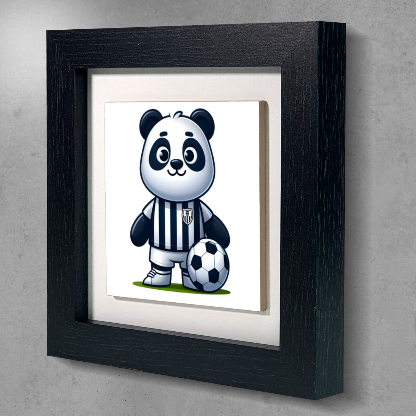 Panda Footballer 2, Ceramic Art Print, Unique Image, Highly Detailed, Vibrant Colours, Depth Of Field, Great Gift Idea...