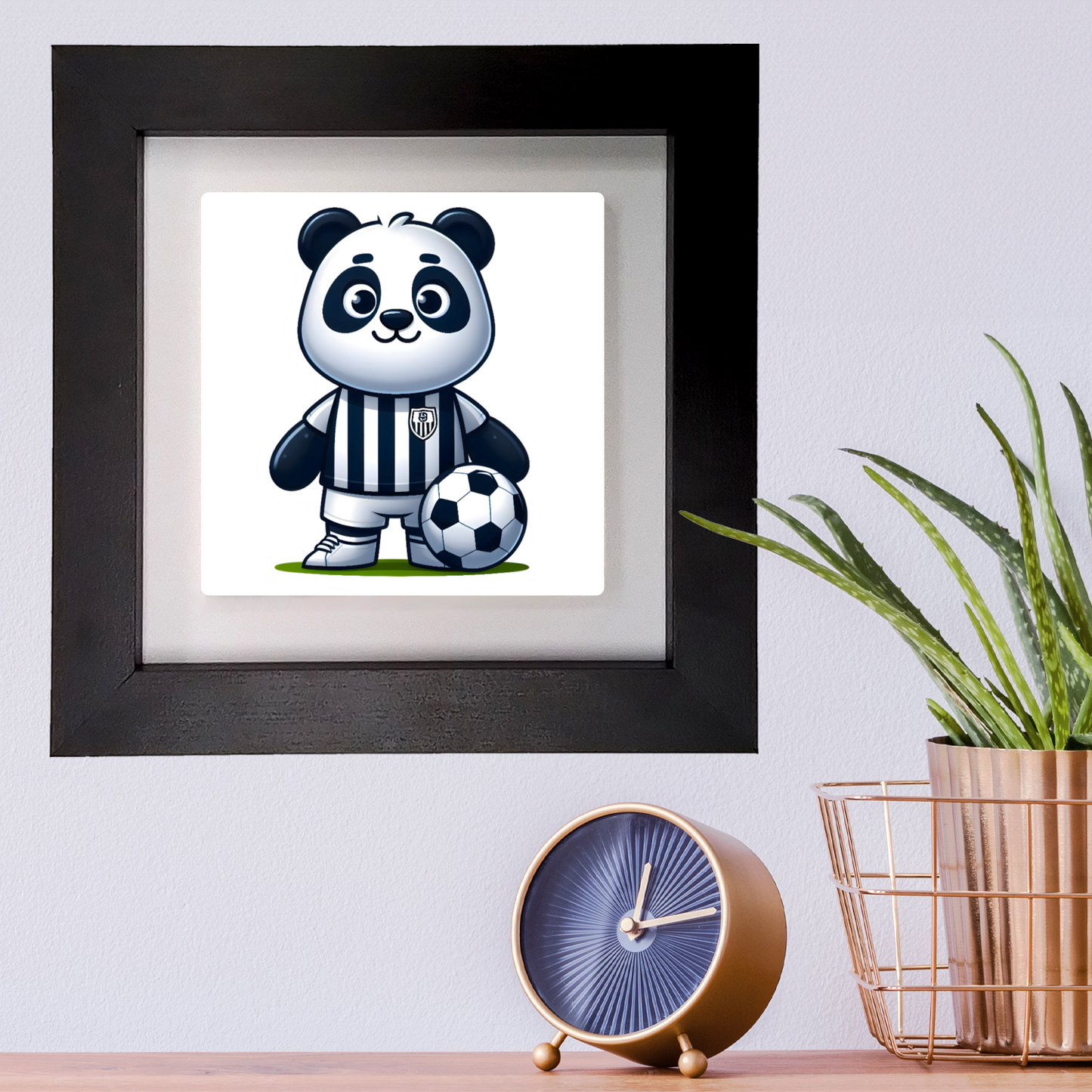 Panda Footballer 2, Ceramic Art Print, Unique Image, Highly Detailed, Vibrant Colours, Depth Of Field, Great Gift Idea...