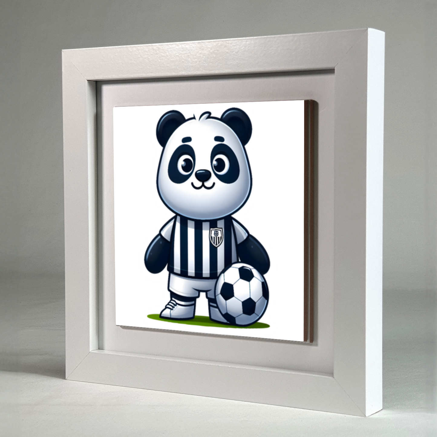 Panda Footballer 2, Ceramic Art Print, Unique Image, Highly Detailed, Vibrant Colours, Depth Of Field, Great Gift Idea...