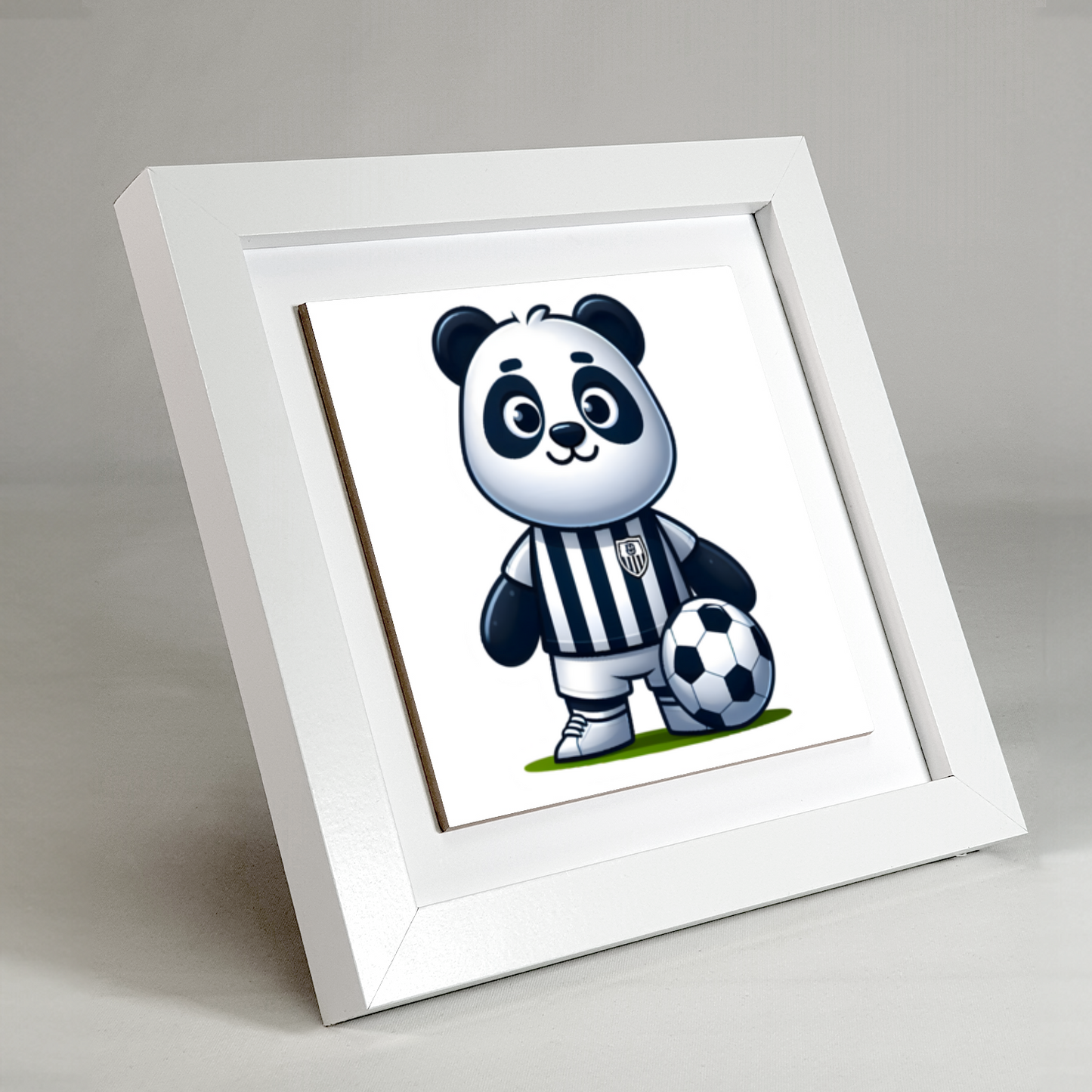 Panda Footballer 2, Ceramic Art Print, Unique Image, Highly Detailed, Vibrant Colours, Depth Of Field, Great Gift Idea...