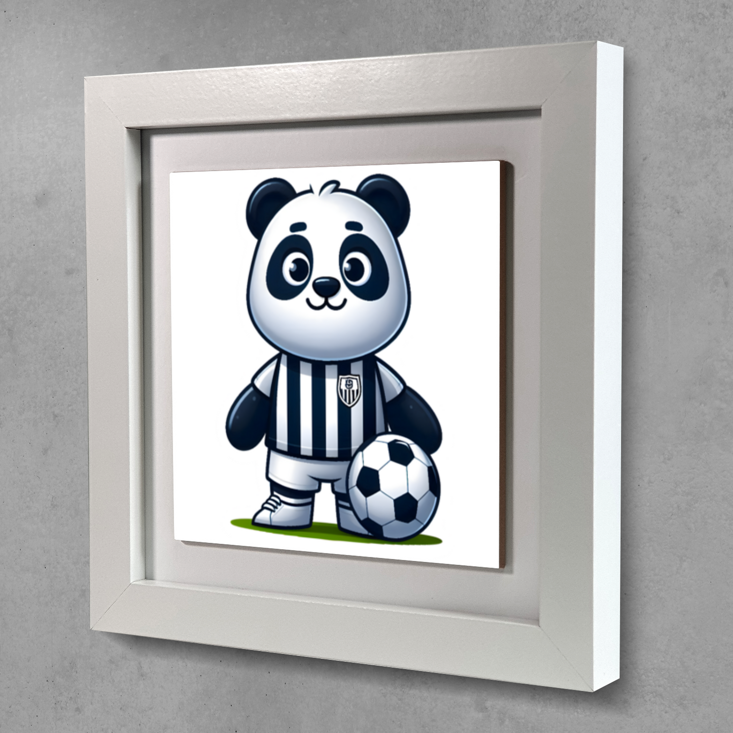 Panda Footballer 2, Ceramic Art Print, Unique Image, Highly Detailed, Vibrant Colours, Depth Of Field, Great Gift Idea...