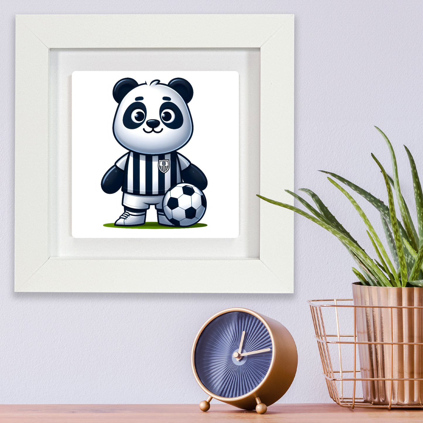 Panda Footballer 2, Ceramic Art Print, Unique Image, Highly Detailed, Vibrant Colours, Depth Of Field, Great Gift Idea...