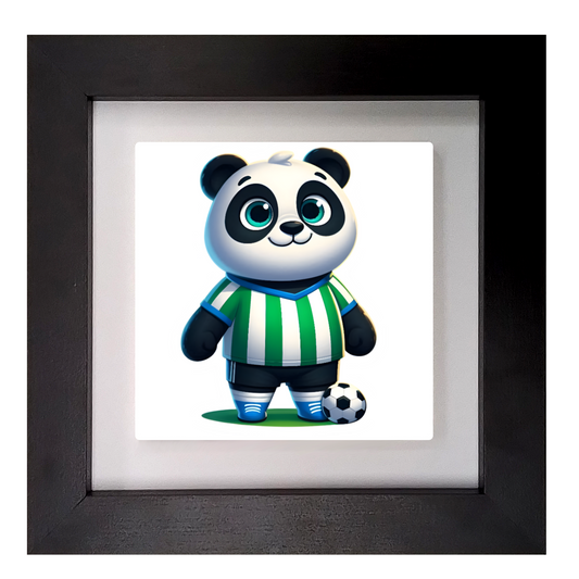 Panda Fotballer 5, Ceramic Art Print, Unique Images, Designs, Vibrant Colours, Depth Of Field, An Enduring Gift...