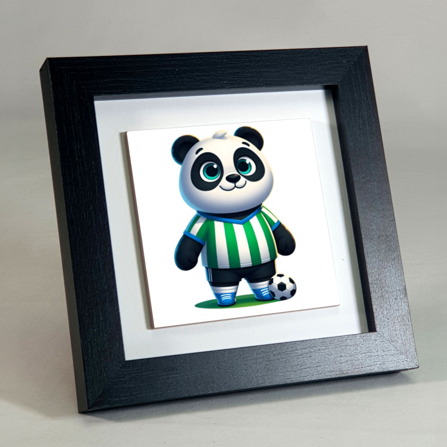 Panda Fotballer 5, Ceramic Art Print, Unique Images, Designs, Vibrant Colours, Depth Of Field, An Enduring Gift...