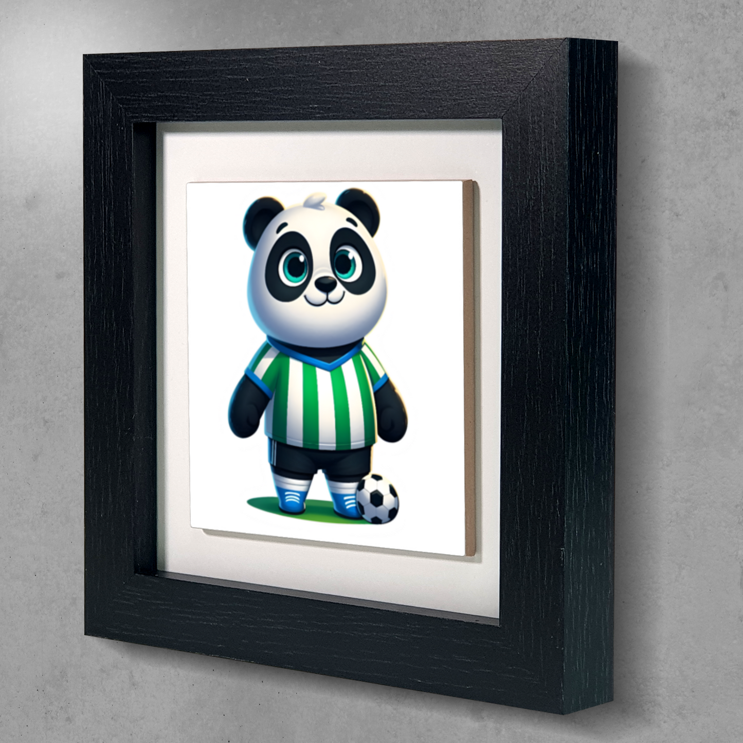 Panda Fotballer 5, Ceramic Art Print, Unique Images, Designs, Vibrant Colours, Depth Of Field, An Enduring Gift...