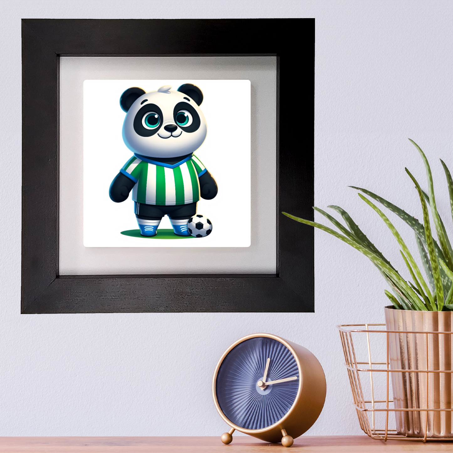 Panda Fotballer 5, Ceramic Art Print, Unique Images, Designs, Vibrant Colours, Depth Of Field, An Enduring Gift...