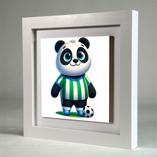 Panda Fotballer 5, Ceramic Art Print, Unique Images, Designs, Vibrant Colours, Depth Of Field, An Enduring Gift...