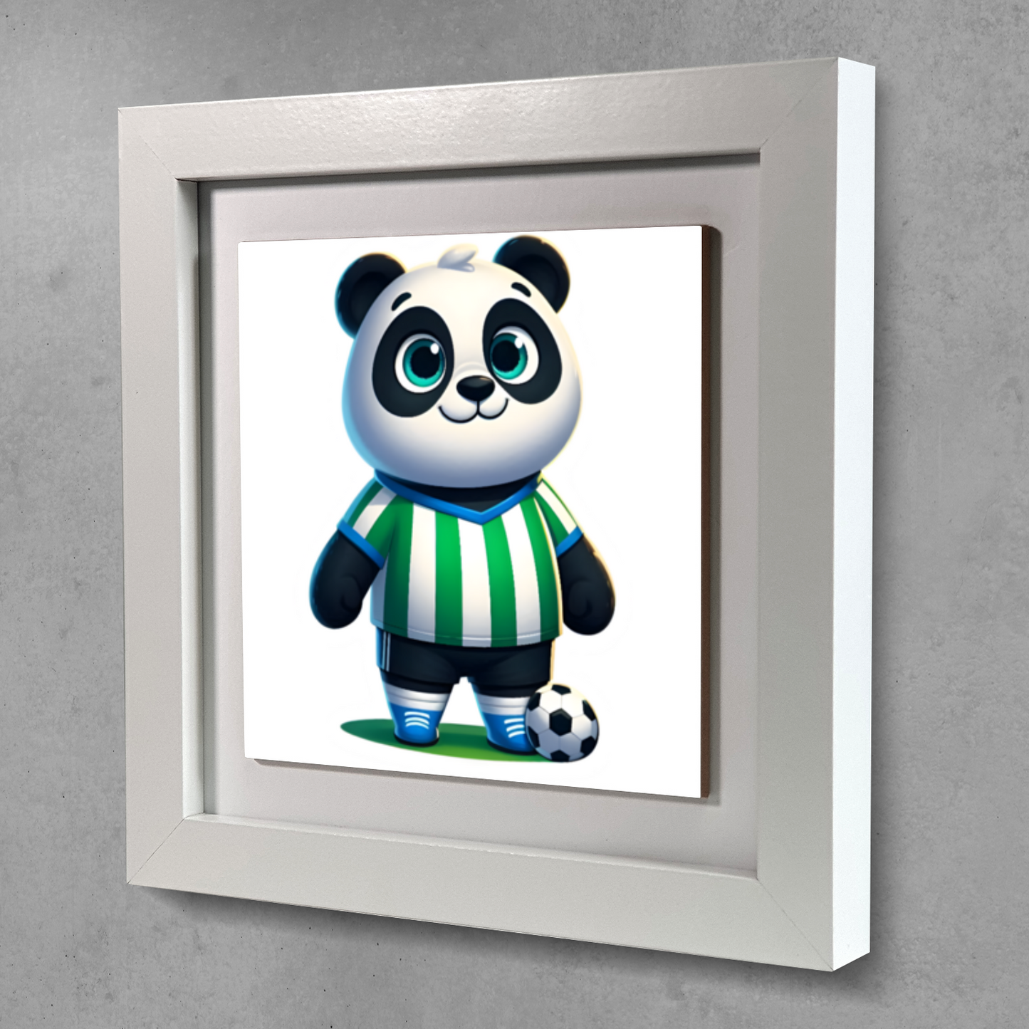 Panda Fotballer 5, Ceramic Art Print, Unique Images, Designs, Vibrant Colours, Depth Of Field, An Enduring Gift...