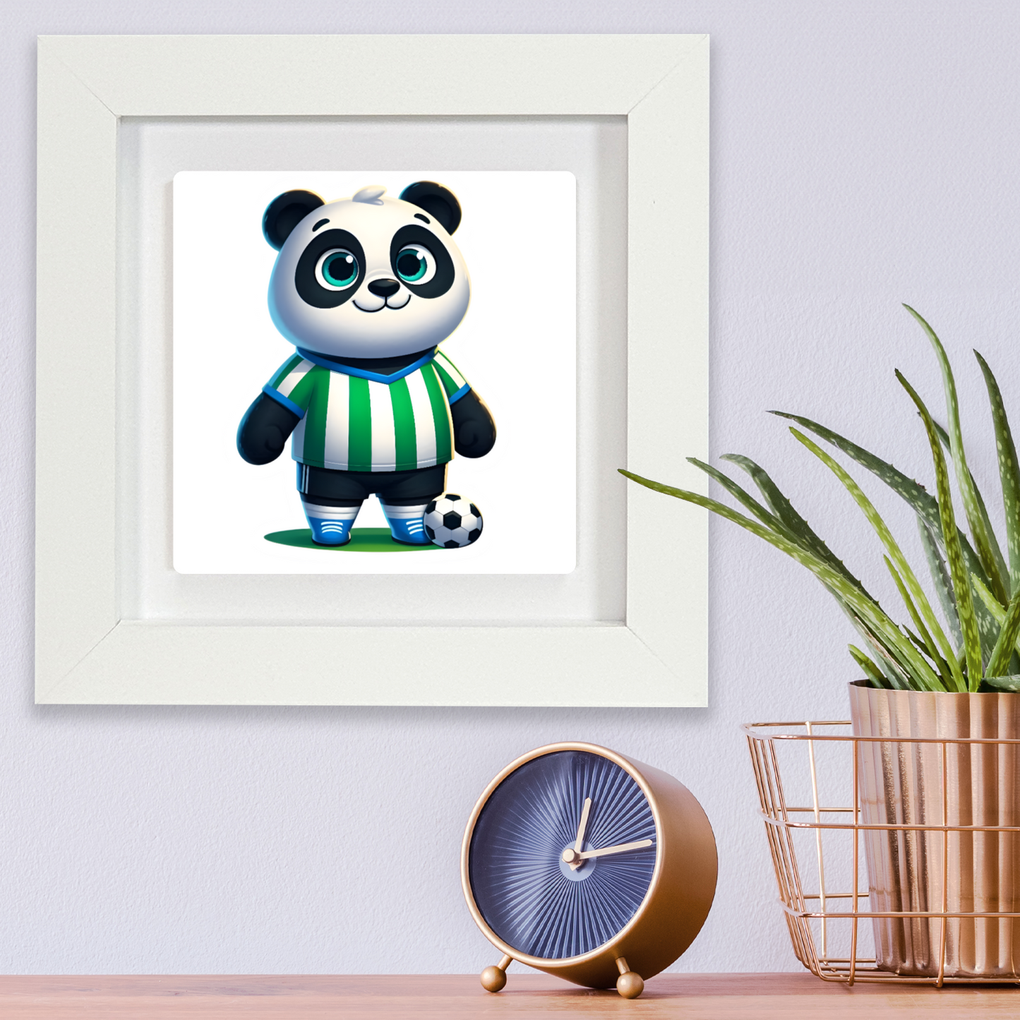 Panda Fotballer 5, Ceramic Art Print, Unique Images, Designs, Vibrant Colours, Depth Of Field, An Enduring Gift...