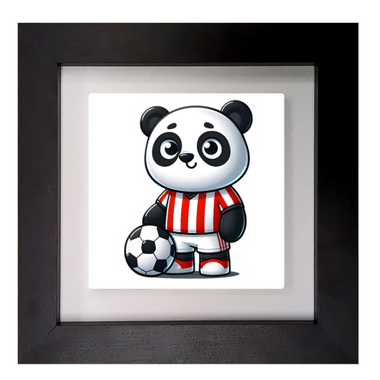 Panda Footballer 6, Ceramic Art Print, Unique Images, Highly Detailed Designs, Vibrant Colours, Great Depth Of Field...