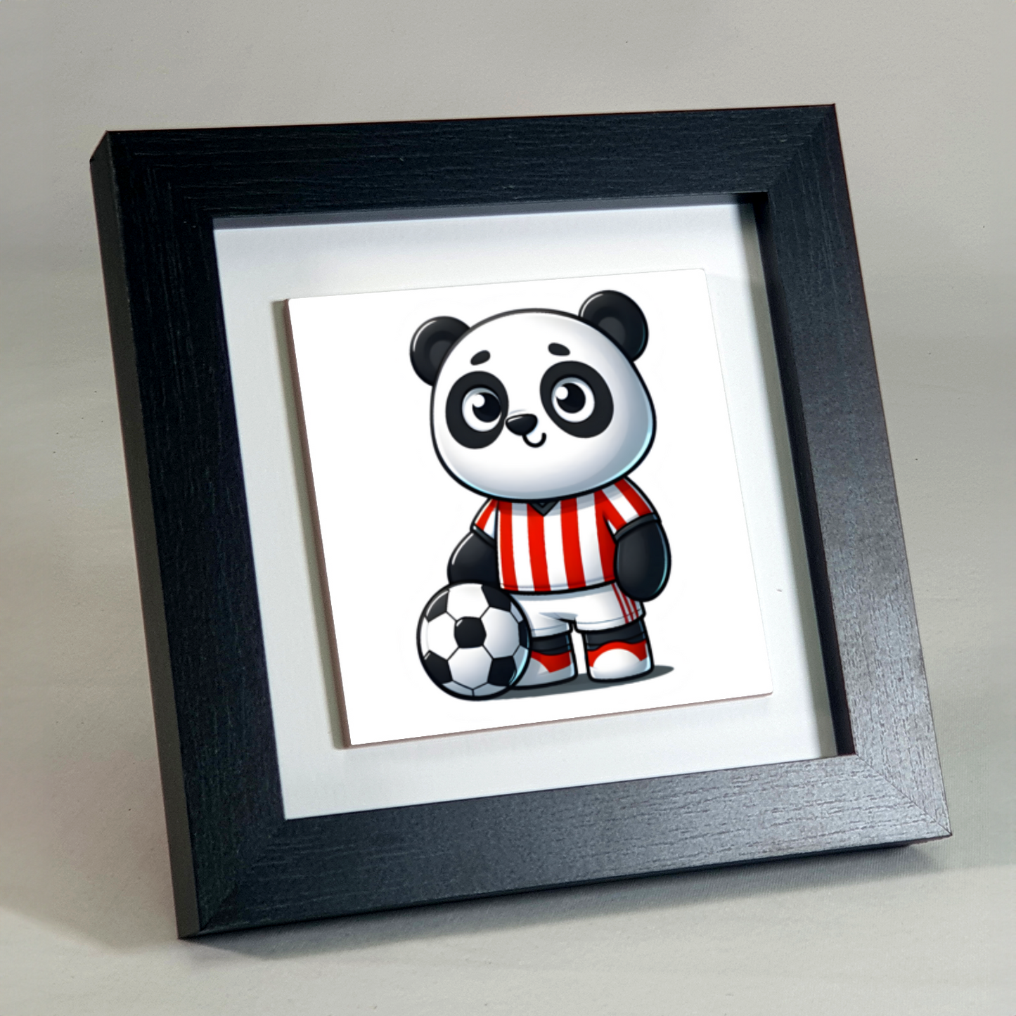 Panda Footballer 6, Ceramic Art Print, Unique Images, Highly Detailed Designs, Vibrant Colours, Great Depth Of Field...