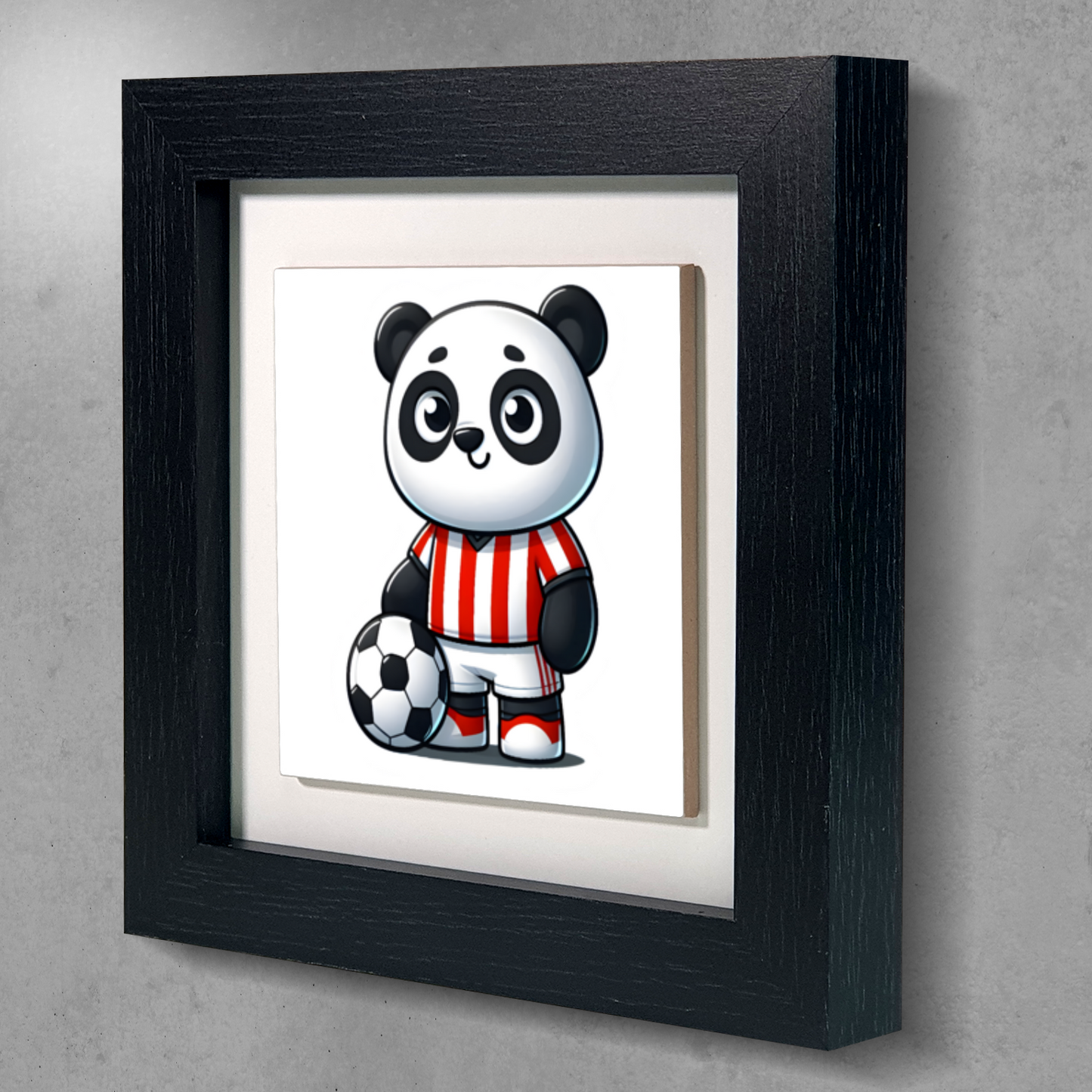 Panda Footballer 6, Ceramic Art Print, Unique Images, Highly Detailed Designs, Vibrant Colours, Great Depth Of Field...