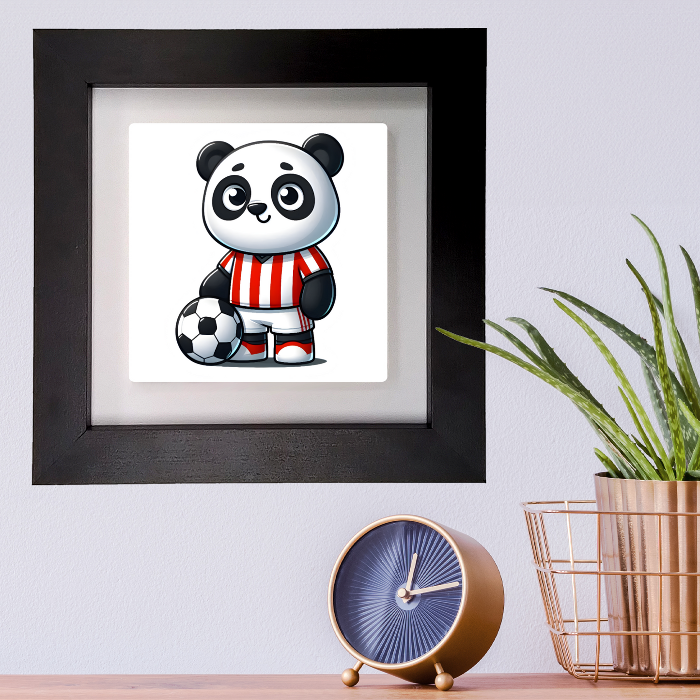 Panda Footballer 6, Ceramic Art Print, Unique Images, Highly Detailed Designs, Vibrant Colours, Great Depth Of Field...
