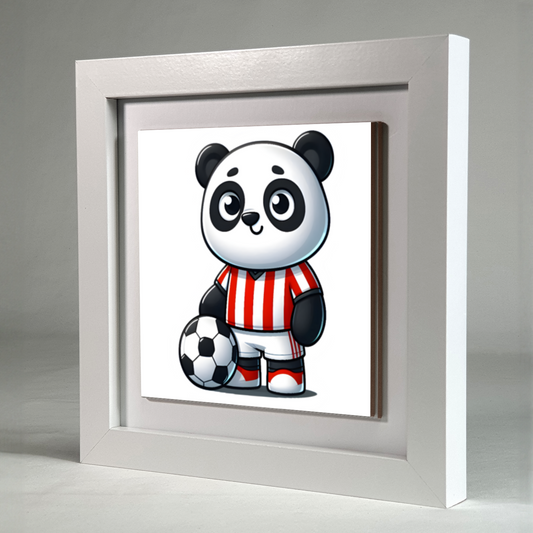 Panda Footballer 6, Ceramic Art Print, Unique Images, Highly Detailed Designs, Vibrant Colours, Great Depth Of Field...