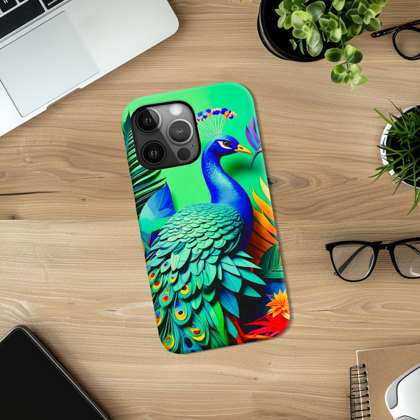 Peacock 1, Tough Phone Case, Full Wrap Technology, Crafted From Premium Polycarbonate, Great Gift Idea...