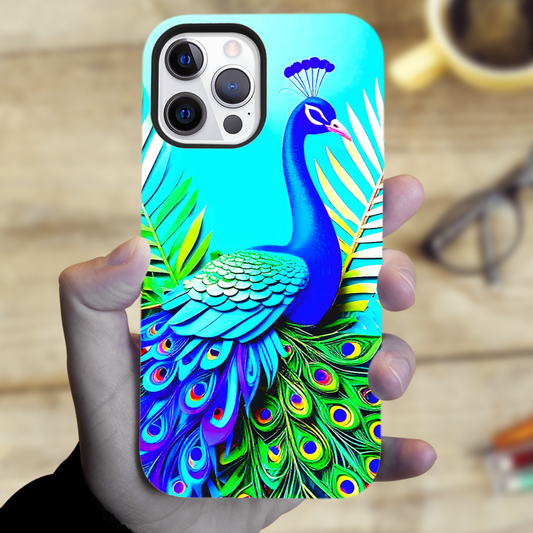 Peacock 2, Tough Phone Case, Full Wrap Technology, Crafted From Premium Polycarbonate, Great Gift Idea...