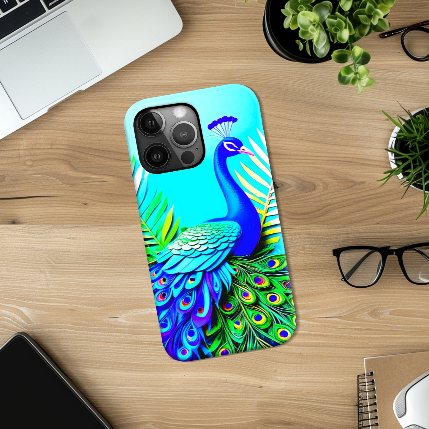 Peacock 2, Tough Phone Case, Full Wrap Technology, Crafted From Premium Polycarbonate, Great Gift Idea...