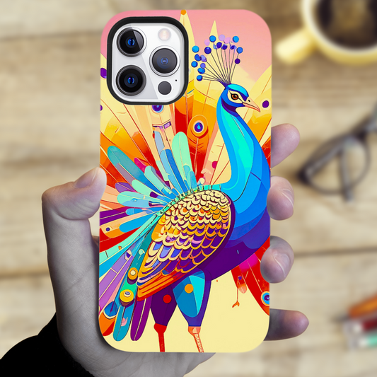 Peacock 4, Tough Phone Case, Full Wrap Technology, Crafted From Premium Polycarbonate, Great Gift Idea...