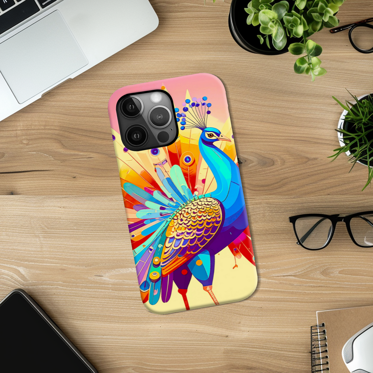 Peacock 4, Tough Phone Case, Full Wrap Technology, Crafted From Premium Polycarbonate, Great Gift Idea...