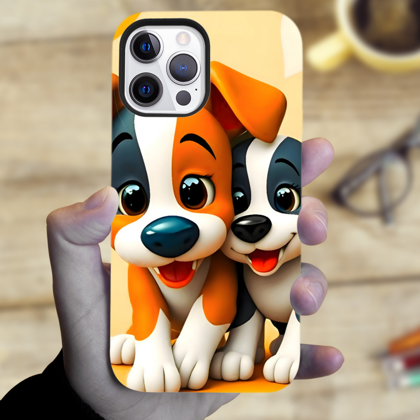 Dogs 1, Tough Phone Case, Full Wrap Technology, Crafted From Premium Polycarbonate, Unique Image...