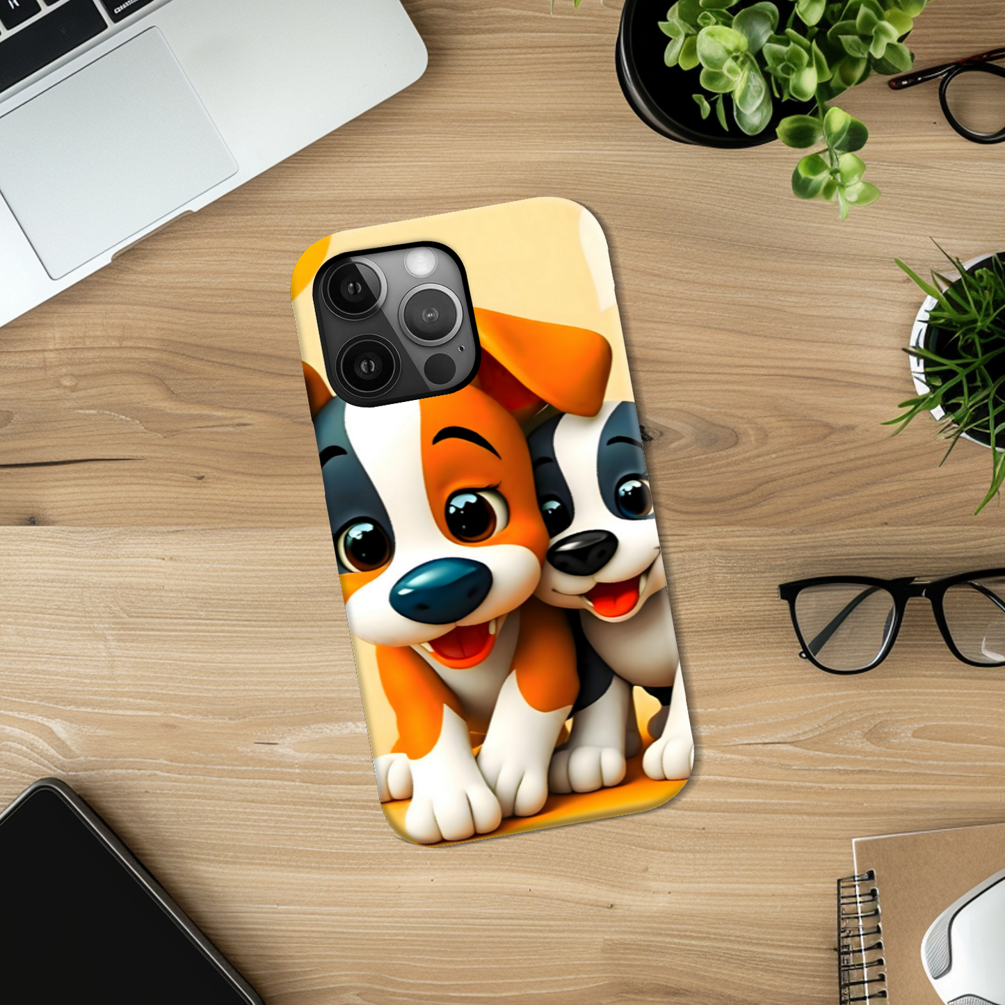 Dogs 1, Tough Phone Case, Full Wrap Technology, Crafted From Premium Polycarbonate, Unique Image...