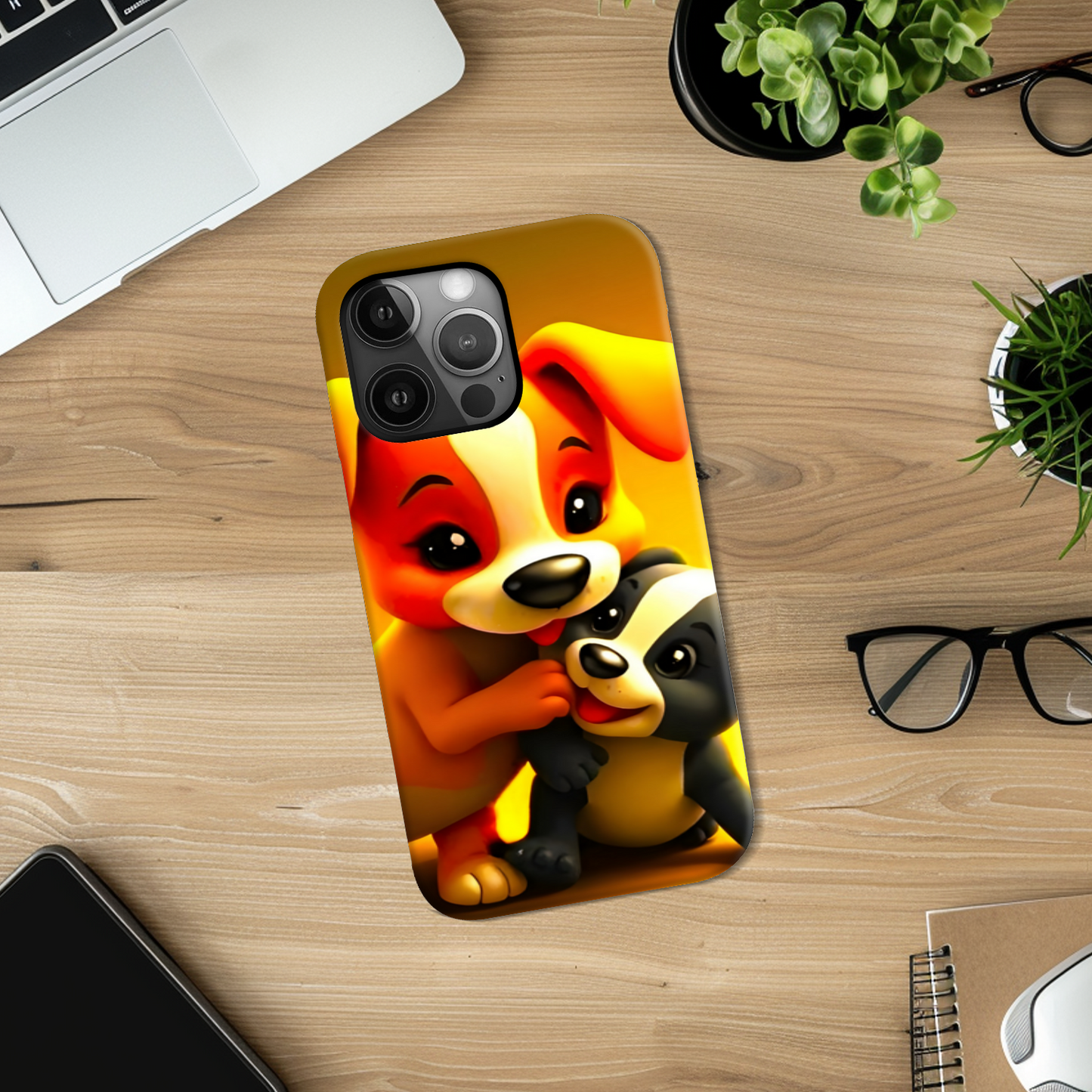Dogs 4, Tough Phone Case, Full Wrap Technology, Crafted From Premium Polycarbonate, Unique Image...