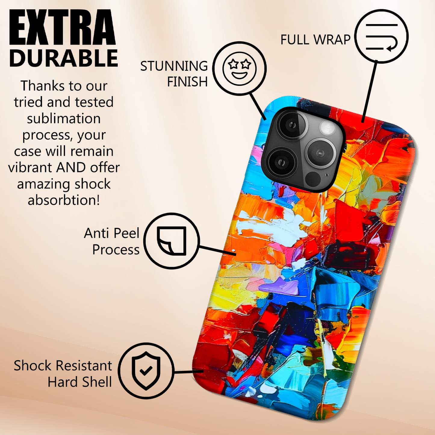 Cultral Fusion 1, Tough Phone Case, Full Wrap Technology, Crafted From Premium Polycarbonate, Unique Image...