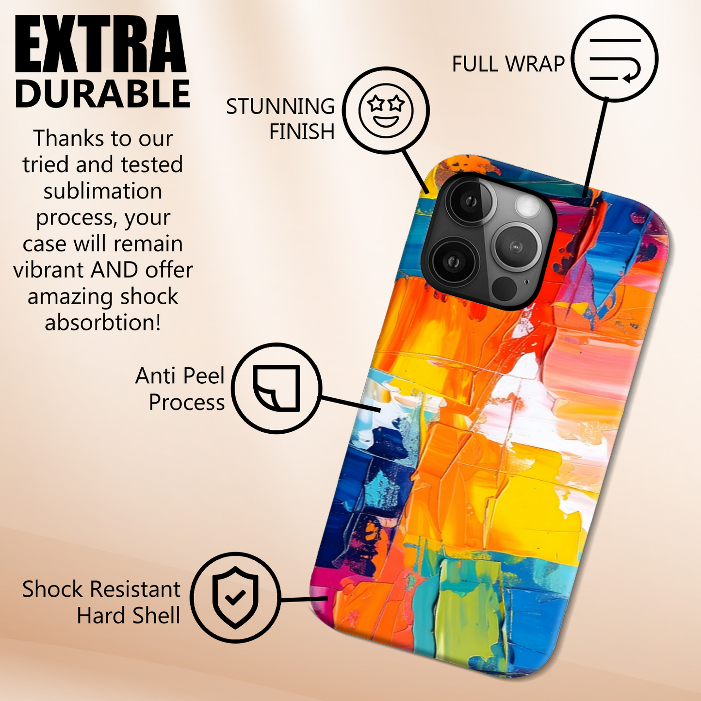 Cultural Fusion 2, Tough Phone Case, Crafted From Premium Polycarbonate, Full Image Wrap, Unique Image...