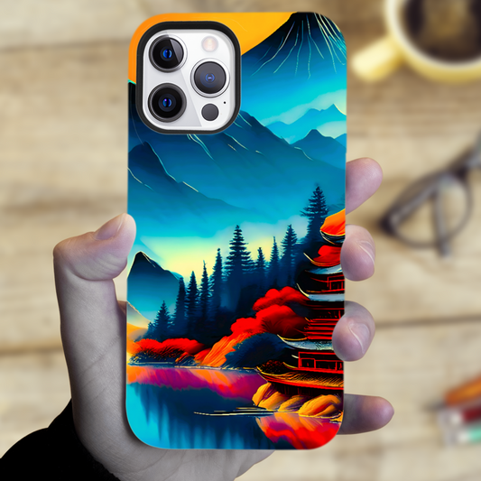 Chinese Landscape 1, Tough Phone Case, Crafted From Premium Polycarbonate, Full Image Wrap, Unique Image...