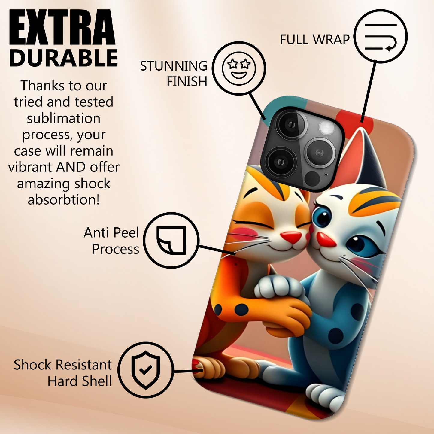 Cats 2, MagSafe Tough iPhone Case, Full Wrap Technology, Crafted From Premium Polycarbonate...