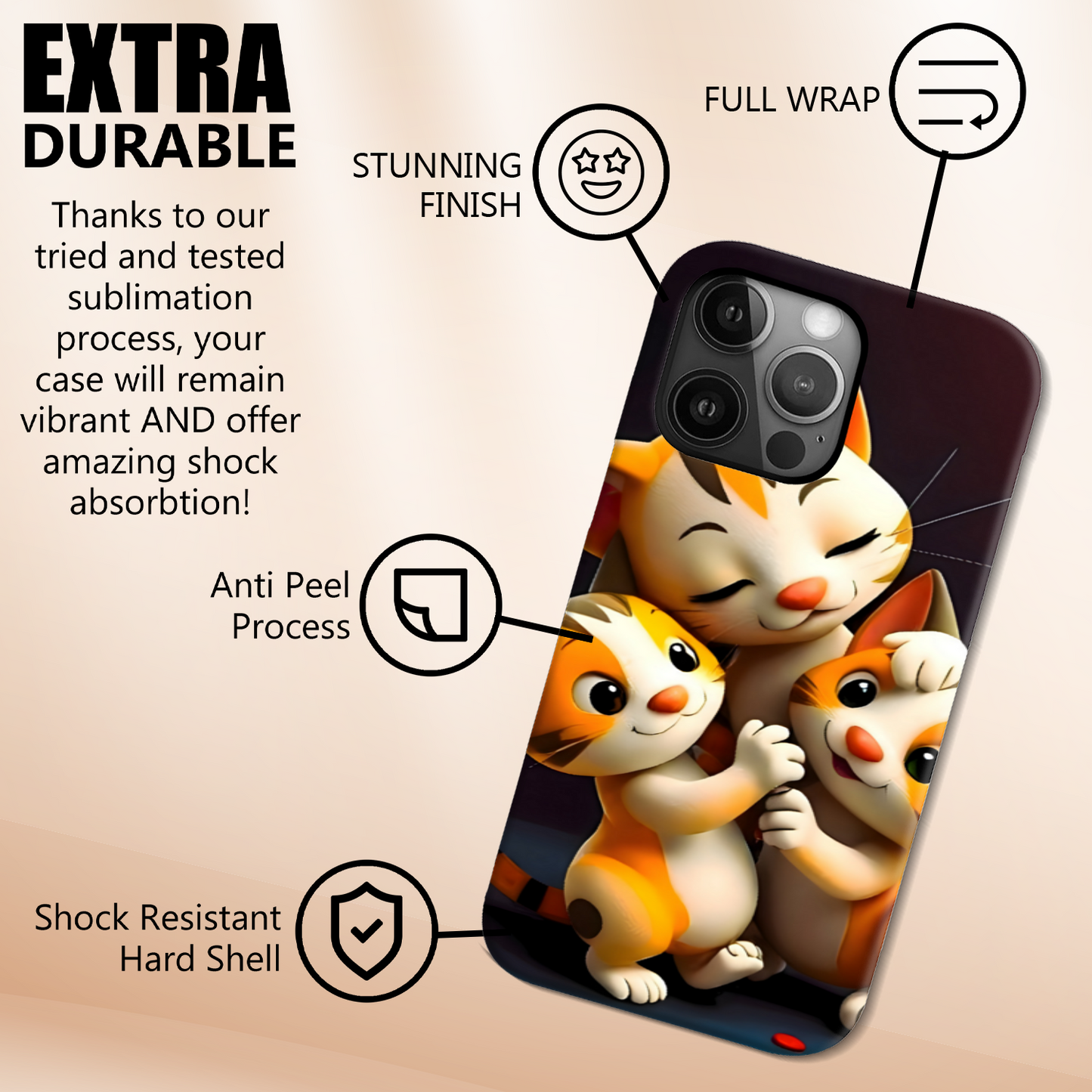 Cats 3, MagSafe Tough iPhone Case, Full Wrap Technology, Crafted From Premium Polycarbonate...
