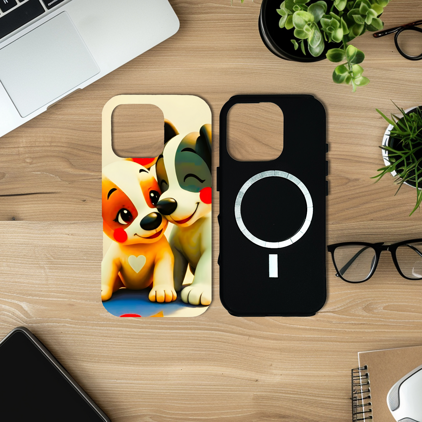 Puppies 2, MagSafe Tough iPhone Case, Full Wrap Technology, Crafted From Premium Polycarbonate...