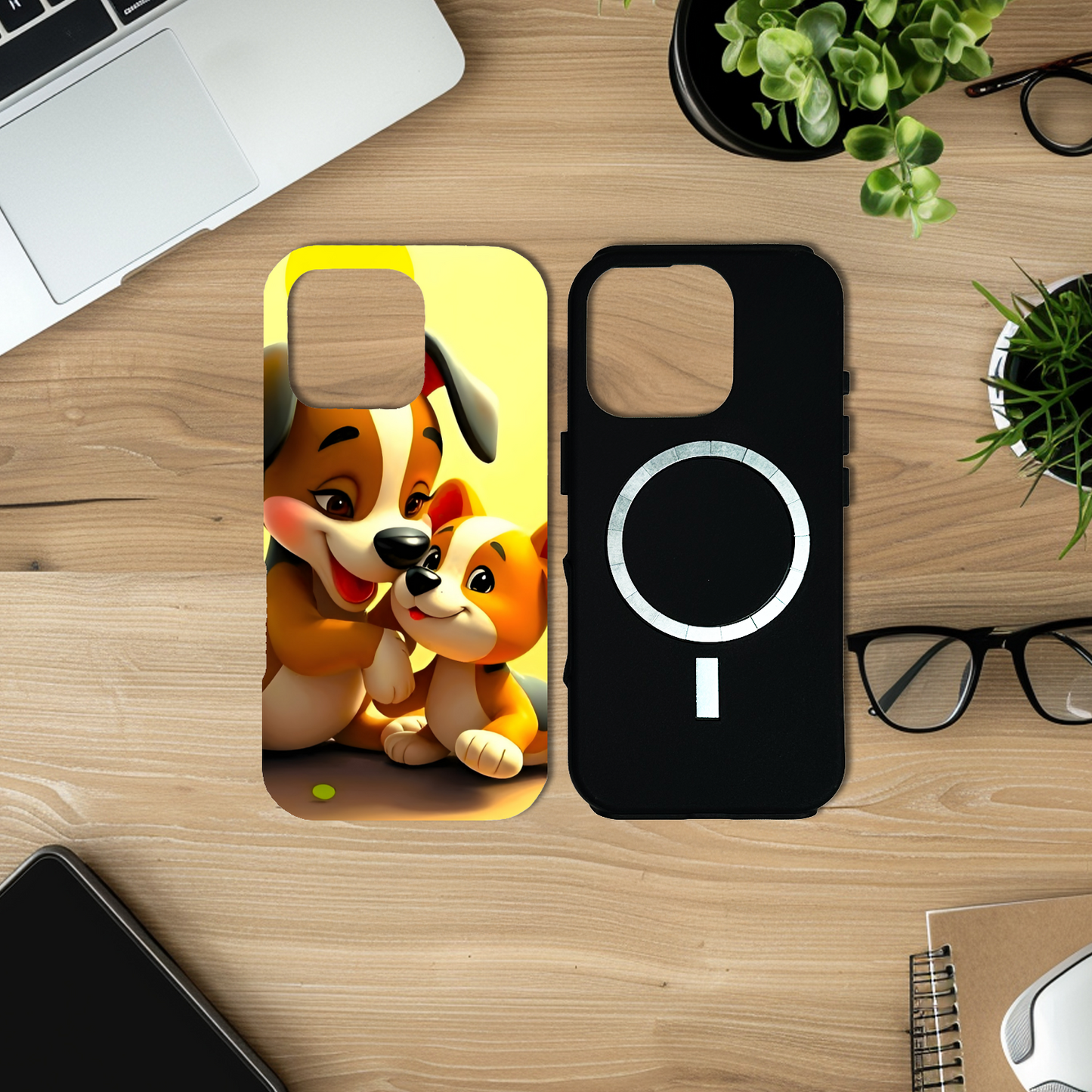 Puppies 3, Magsafe Tough Phone Case, Full Wrap Technology, Crafted From Premium Polycarbonate...