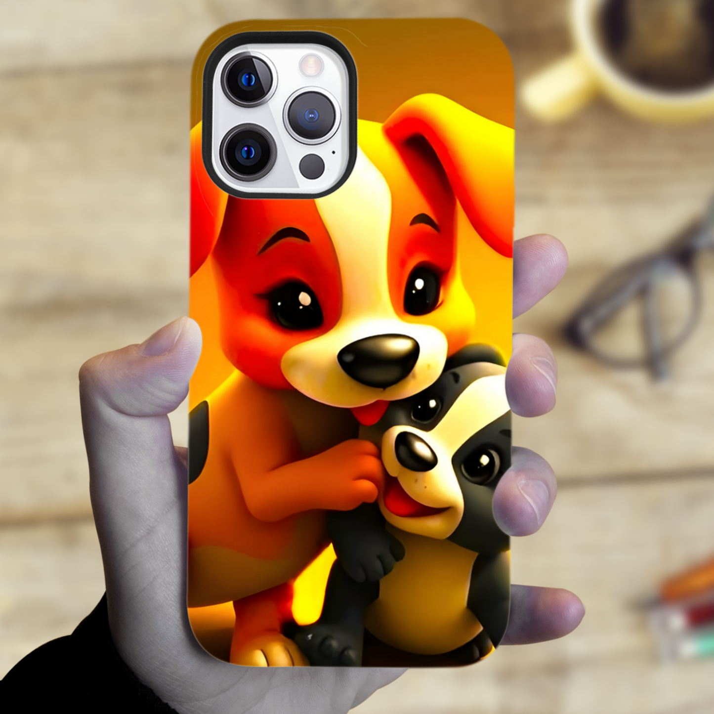 Puppies 4, Magsafe Tough Phone Case, Full Wrap Technology, Crafted From Premium Polycarbonate...