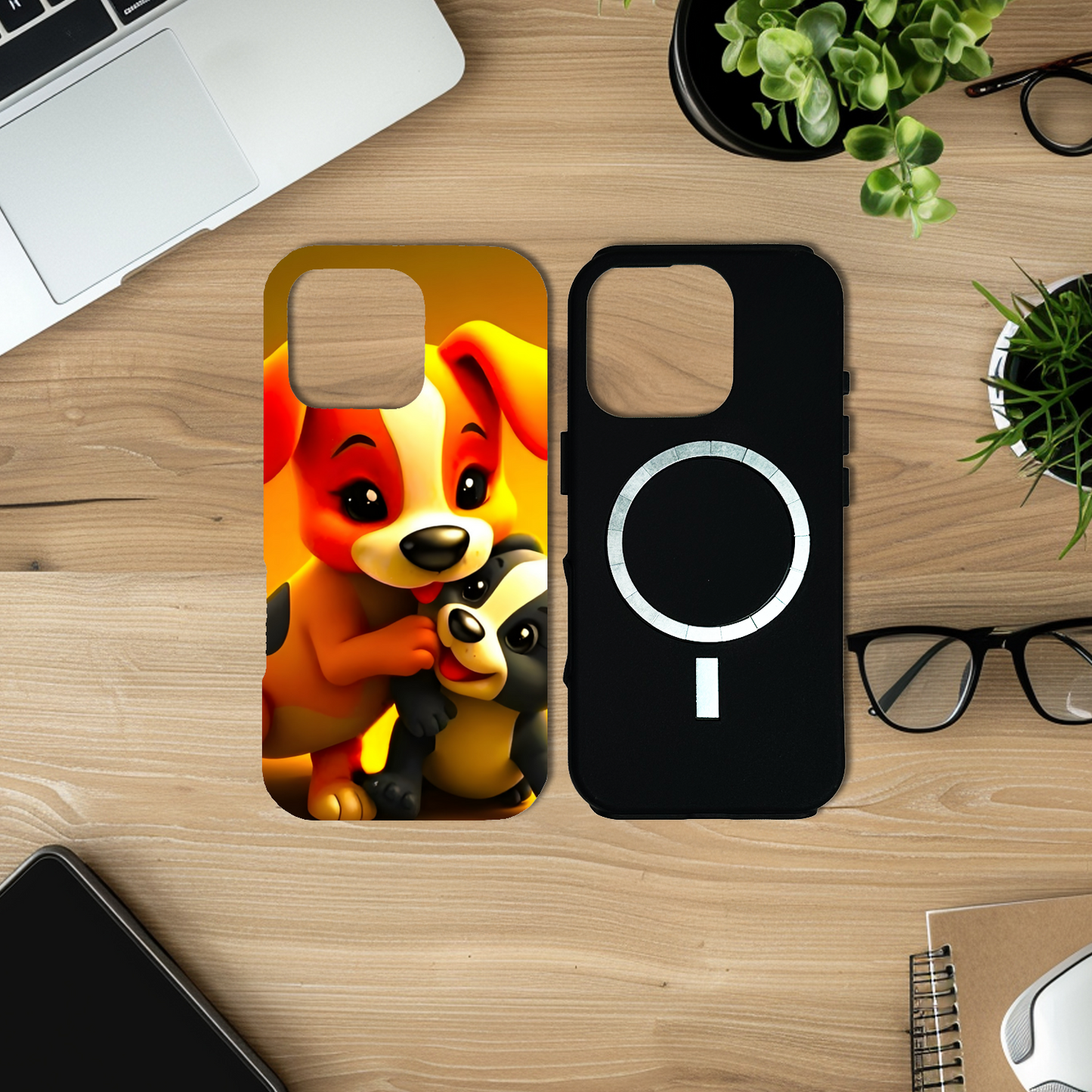 Puppies 4, Magsafe Tough Phone Case, Full Wrap Technology, Crafted From Premium Polycarbonate...