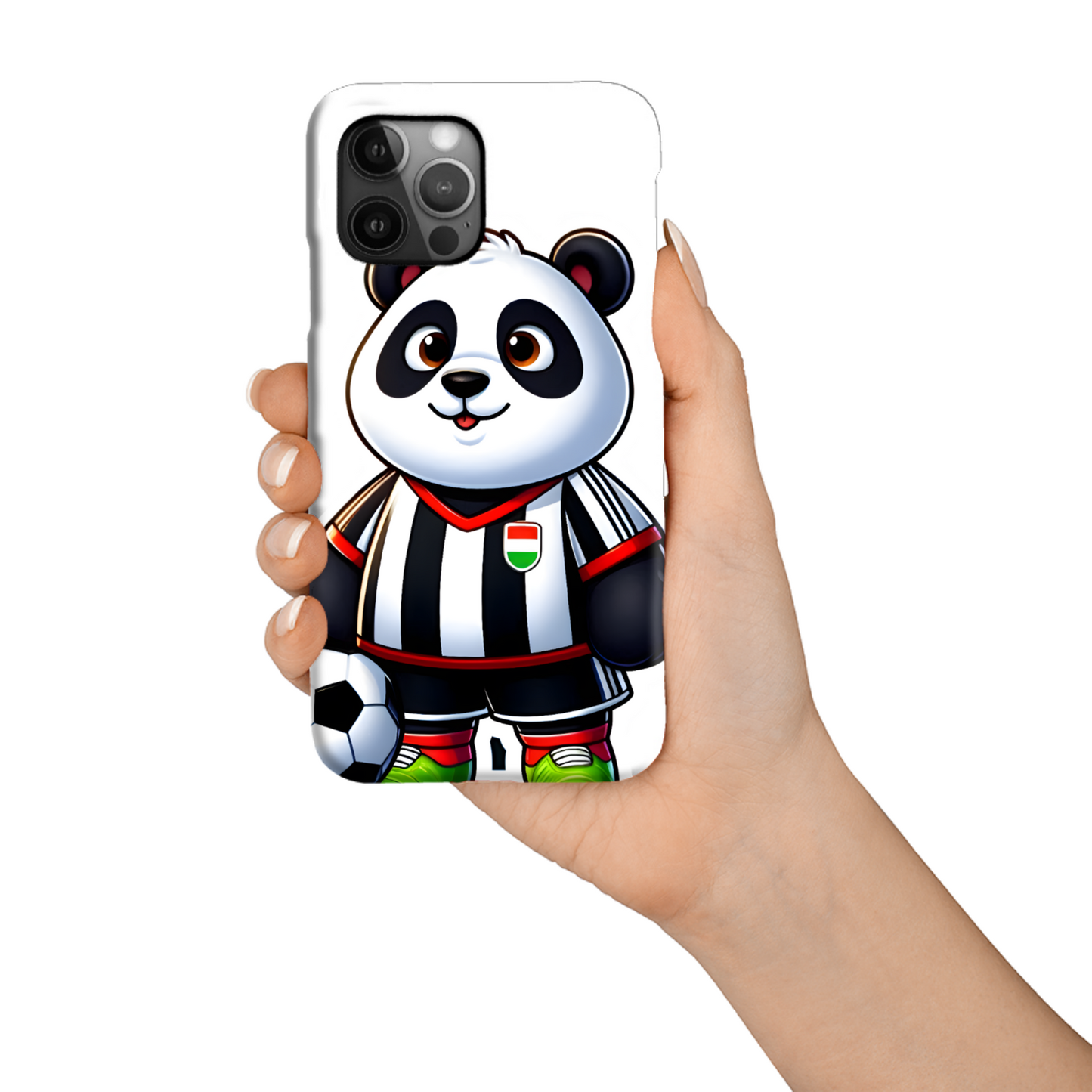 Footballing Panda 1, Magsafe Tough iPhone Case, Full Wrap Technology, Crafted From Premium Polycarbonate, Unique Image...
